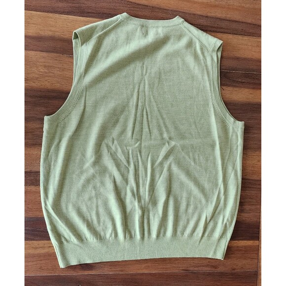 Eildon Hills Mens 100% Extra Fine Merino Wool Sweater Vests Sz XL Purple & Green - Picture 4 of 16